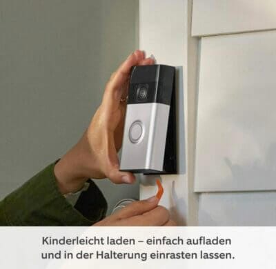 Ring Akku-Videotürklingel mit Halterung montieren