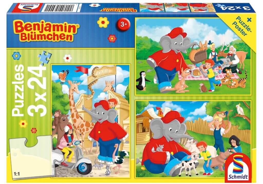 Schmidt Spiele Kinderpuzzle-Set Benjamin Blümchen im Zoo – 52% Rabatt