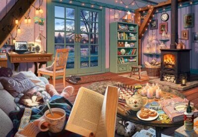 Schmidt Spiele Secret Puzzle – Im Ferienhaus, 1000 Teile, versteckte Details, ab 12 Jahren.