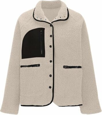 Teddy Fleecejacke für Damen in einem hellen Beige 