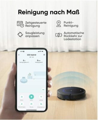 eufy G50 Hybrid Saugroboter mit Wischfunktion mit Appfunktion