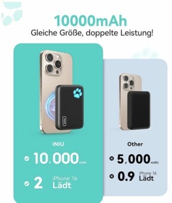 iniu powerbank leistungsdaten
