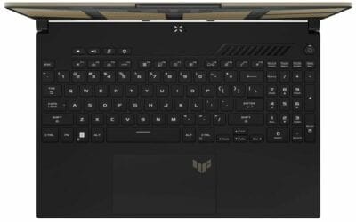 ASUS TUF Gaming Advantage A16 Laptop von oben gesehen