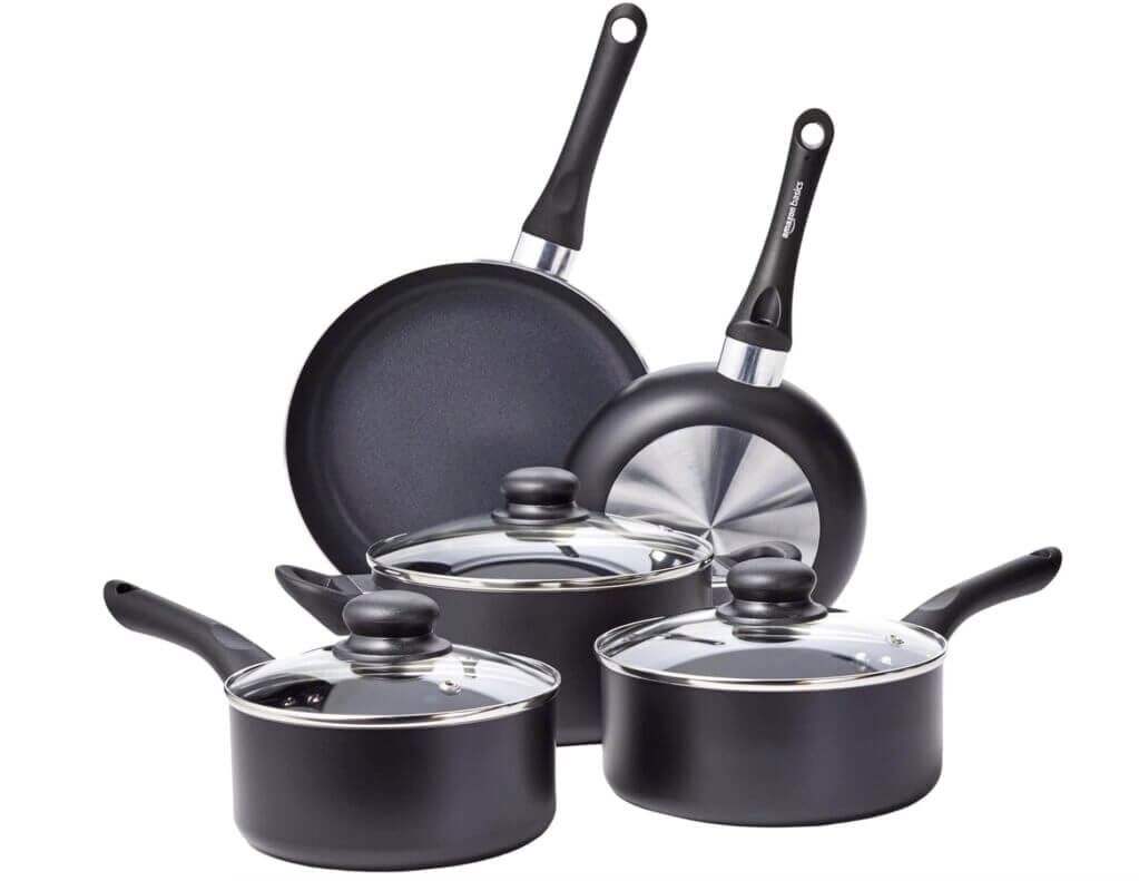 8-teiliges Amazon Basics Kochgeschirr-Set – 37% Rabatt