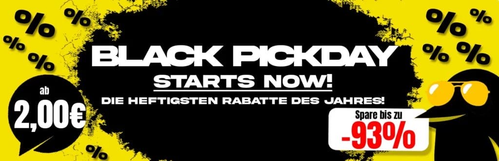 BLACK-PICK-DAYS - BIS ZU 93% RABATT 2 BLACK-PICK-DAYS BEI PICKSPORT