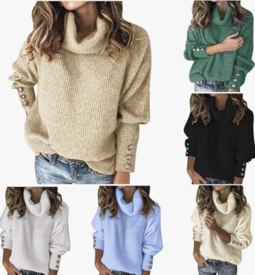 Warm und stilvoll durch den Winter: Entdecke unseren Damen Rollkragenpullover in verschiedenen Farben.