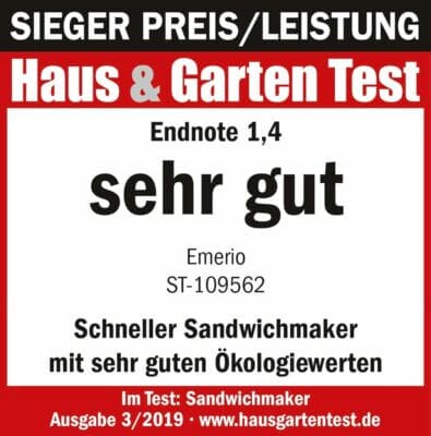 Testergebnis Emerio XXL Sandwichtoaster