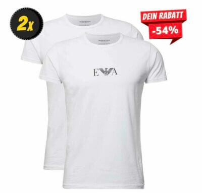 Emporio Armani Crew Neck Herren T-Shirt im praktischen 2er-Pack