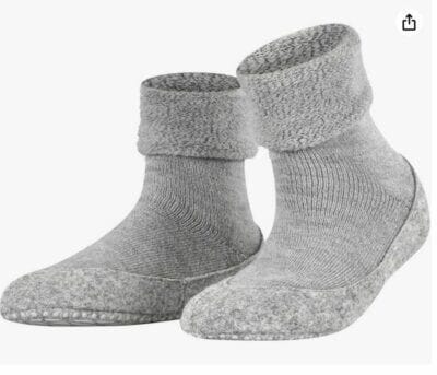 FALKE Damen Cosyshoe Stoppersocken hellgrau