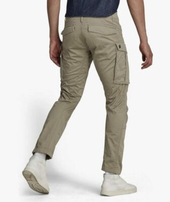 G-STAR Rovic Zip 3D Pants: Beige, normaler Bund, schmal zulaufendes Bein, stilvoll und bequem.