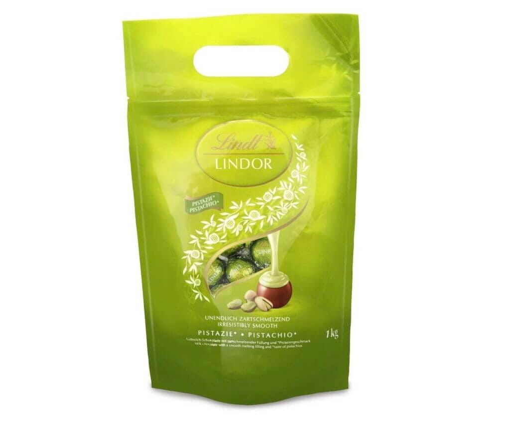 Lindt LINDOR 1 kg Beutel Pistazie Pralinen – 30% Rabatt