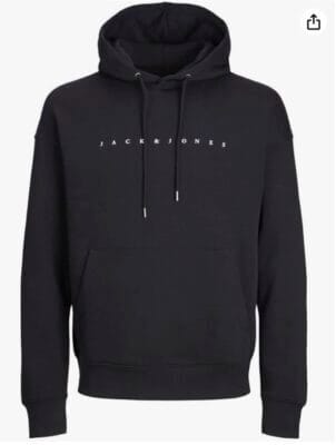 Entdecke den JACK & JONES Logo Kapuzenpullover: Weiche Baumwollmischung, perfekt für kühle Tage.