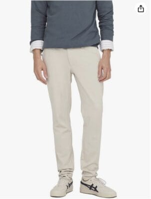 Stylisch und praktisch: ONSMARK Chino von ONLY & SONS mit Stretchanteil und Reißverschluss.