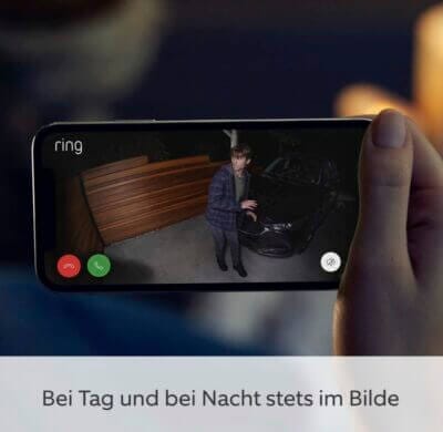 Ring Spotlight Cam Plus: Akkubetrieben, HD-Video, LED-Strahler, Nachtsicht, 3D-Bewegungserfassung, Alexa-kompatibel.
