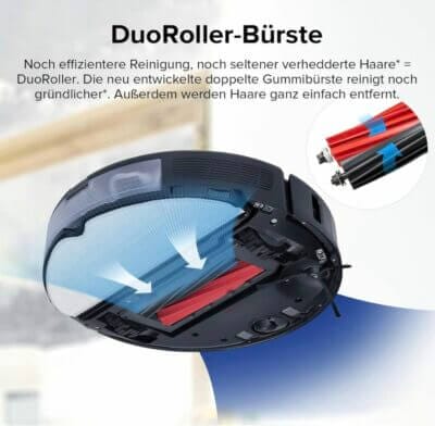 Roborock S8 Saugroboter mit DuoRoller-Bürste. Hier im Detail beschrieben.