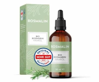 Erlebe gesundes Haarwachstum mit Rosmalin® Rosmarinöl, täglich anwendbar, zertifizierte Naturkosmetik, stärkt Haar und Kopfhaut.