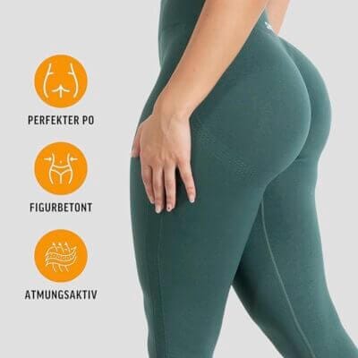 Optimiere deinen Look mit SMILODOX High Waist Leggings: Booty Scrunch, nahtlos, ideal für Fitness.