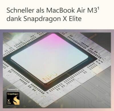 Schneller als MacBook Air M3 dank Snapdragon X Elite