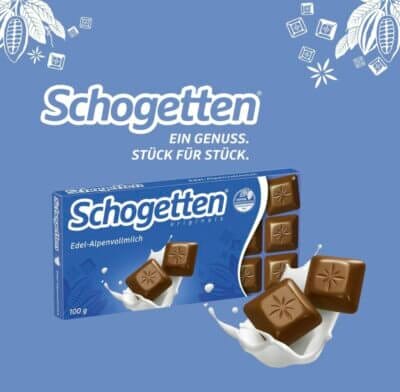 Schogetten Edel-Alpenvollmilch Ein Genuss stück für stück