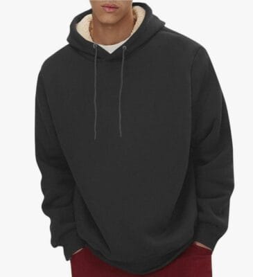 Entdecken Sie den Yunshenla Herren Hoodie: Langarm, solide Farbe, Thermo-Futter, hält warm und bequem.