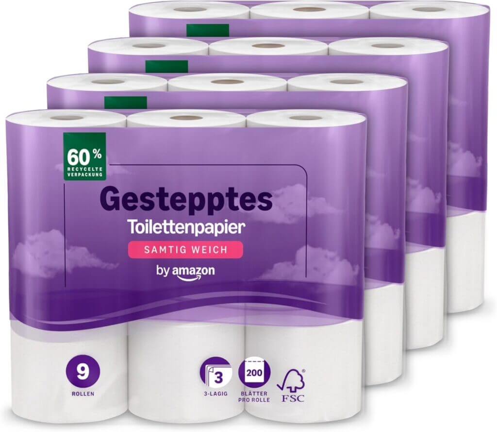 by Amazon gestepptes Toilettenpapier – 21% Rabatt