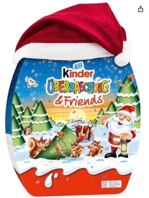 Entdecke täglich Schokoladen-Spezialitäten mit dem kinder Überraschung & Friends Adventskalender – perfekt für Schoko-Fans.