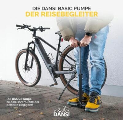 Präzise Luftdruckkontrolle: DANSI Pumpe für Fahrräder, platzsparend, leicht und vielseitig einsetzbar.