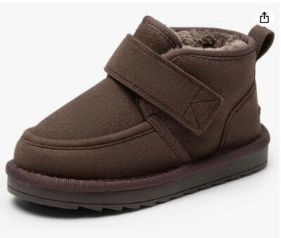 DREAM PAIRS Kinder Winterstiefel Winterschuhe braun