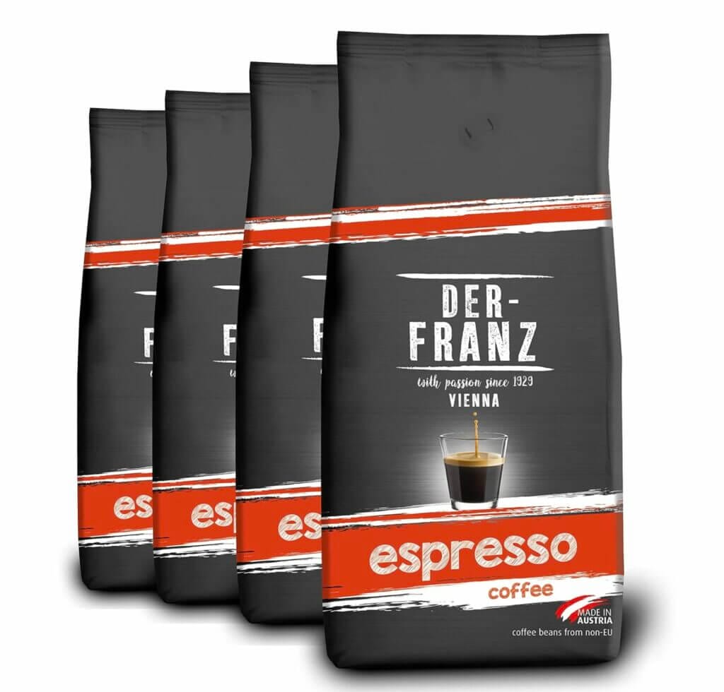 Der-Franz Espresso Kaffee 4 x 1000 g – 43% Rabatt