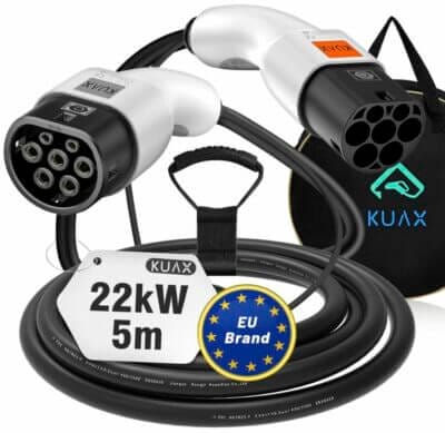 Effizientes EV-Ladekabel: KUAX Typ 2, langlebig, wasserdicht, für Elektroautos und Plug-in-Hybride.