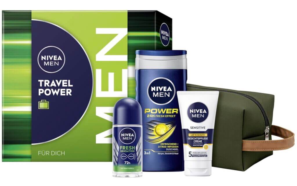 NIVEA MEN Travel Power Geschenkset – 50% Rabatt