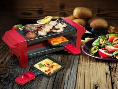 Raclette mit zwei Pfännchen 
