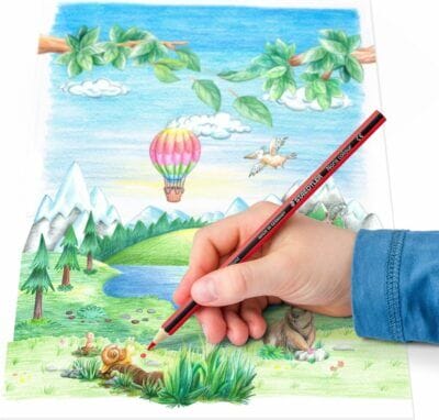 STAEDTLER Noris colour Buntstifte Set inklusive 4 Pritt Klebestifte kann die Kreativität frei in Lauf gelassen werden 