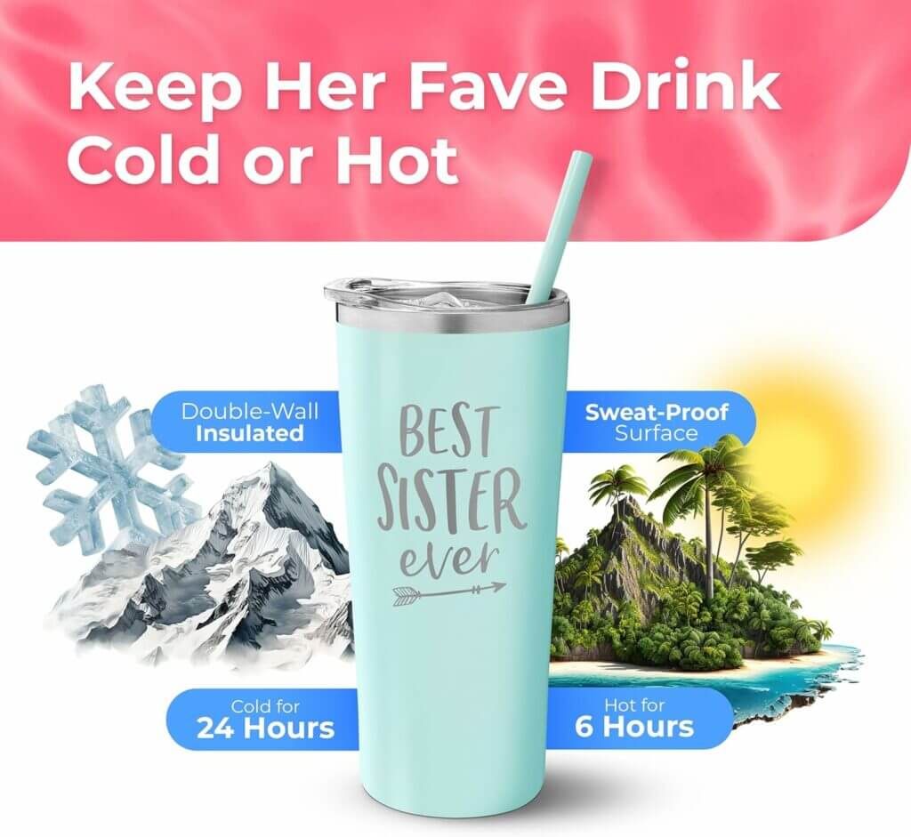 SassyCups Best Sister Ever Tumbler – 42% Rabatt