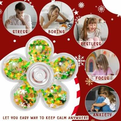 Weihnachtliche Fidget Spinner gegen Stress und Langeweile 