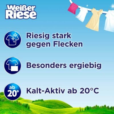 Weißer Riese Color Gel (100 Waschladungen) Anwendungsempfehlung