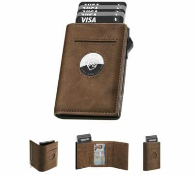 Praktisch und sicher: YESIIW Herren Wallet mit RFID-Schutz und integriertem AirTag-Fach.