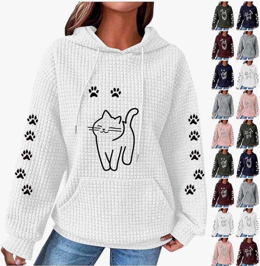 Ybing Waffle Sweatshirt Damen – 50% Rabatt