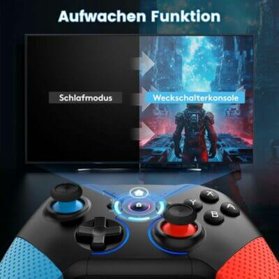 Dank Bluetooth-Verbindung und ergonomischem Griff sorgt das Gamepad für angenehmes Spielen über lange Zeit.