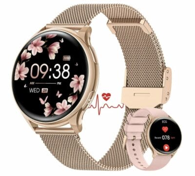 AIMIUVEI Smartwatch Damen rosegold