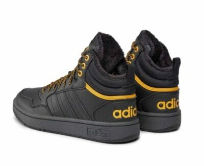 Adidas Herren Sneaker Hoops 3.0 Mid WTR in schwarz von hinten gesehen