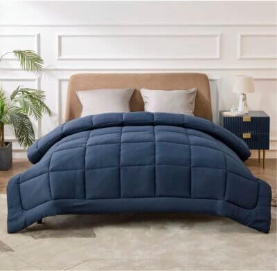 Stilvolle und warme BEDSURE Winterbettdecke 240x220 cm, mit Ecklaschen für perfekten Halt, Öko-Tex geprüft.