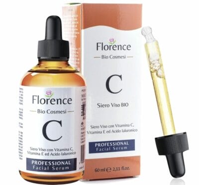 Verjünge Deine Haut mit Florence's Vitamin C und Hyaluron Serum, ideal für Gesicht und Hals.