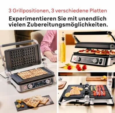 Braun MultiGrill 9 Pro CG 9167: Schnell grillen mit drei Garpositionen und Boost-Funktion.