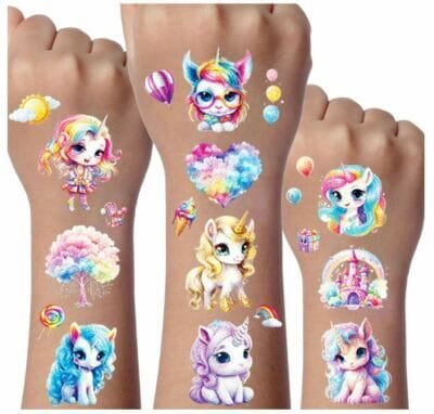 Einhorn Glitzer Tattoo Set