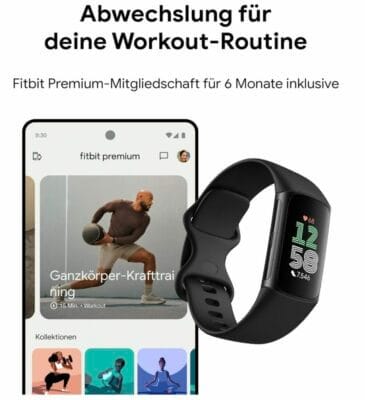 Google Fitbit Charge 6 Aktivitätstracker inklusive FitBit Premium