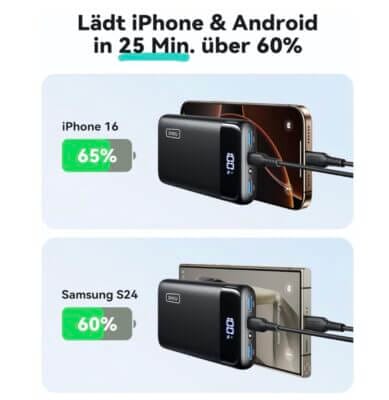 INIU Power Bank Ladekapazität