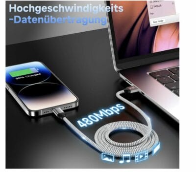 Iphone Ladekabel Hochleistungsübertragung Details
