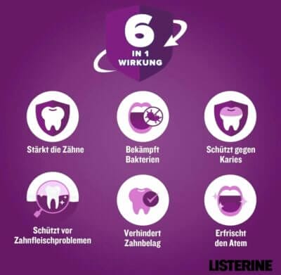 LISTERINE Total Care Zahn-Schutz: Stärkt Zähne mit Fluorid, 24h frischer Atem, gegen Karies.