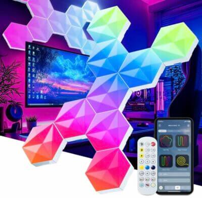 LPDISPLAY Set aus 10 Smart Hexagon Light Panels